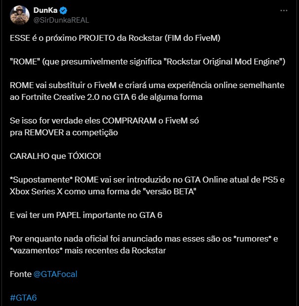 Rockstar Planeja o Fim do FiveM? O Futuro do GTA RP em GTA 6 Ganha Novos Rumores 2 Screenshot 7